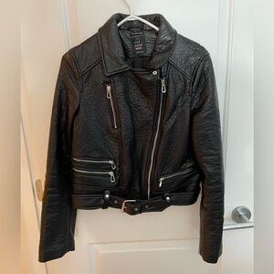 Zara faux leather jacket size medium